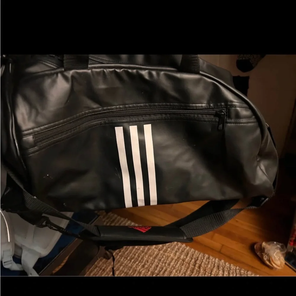 Adidas Equipe Gracie Barra Jiu Jitsu Competition Team Black Sports Duffel Bag - Picture 4 of 6